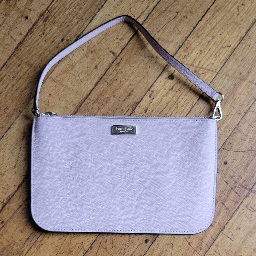 Kate Spade Pale Pink Saffiano Leather Wristlet